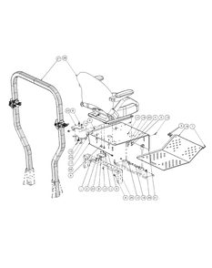 Seat And Floor Panel Assembly Diagram and Parts List for M48-KH 53AH8CT2050-25HP Cub Cadet Lawn Tractor